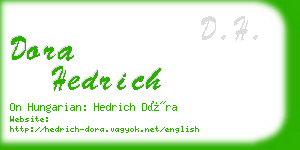 dora hedrich business card